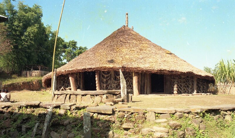 Konyak Hut, Nagaland