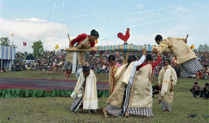 Celebrating "Ka Lympung Ki Khun Samla Seng Khasi Seiñ Raij Kaba Khadhynñiew" at Nartiang, 2004