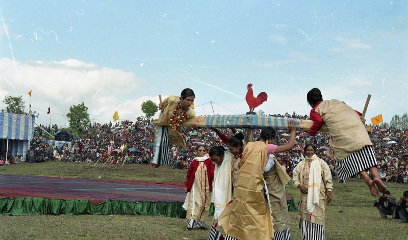 Celebrating "Ka Lympung Ki Khun Samla Seng Khasi Seiñ Raij Kaba Khadhynñiew" at Nartiang, 2004