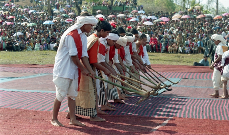 Celebrating "Ka Lympung Ki Khun Samla Seng Khasi Seiñ Raij Kaba Khadhynñiew" at Nartiang, 2004
