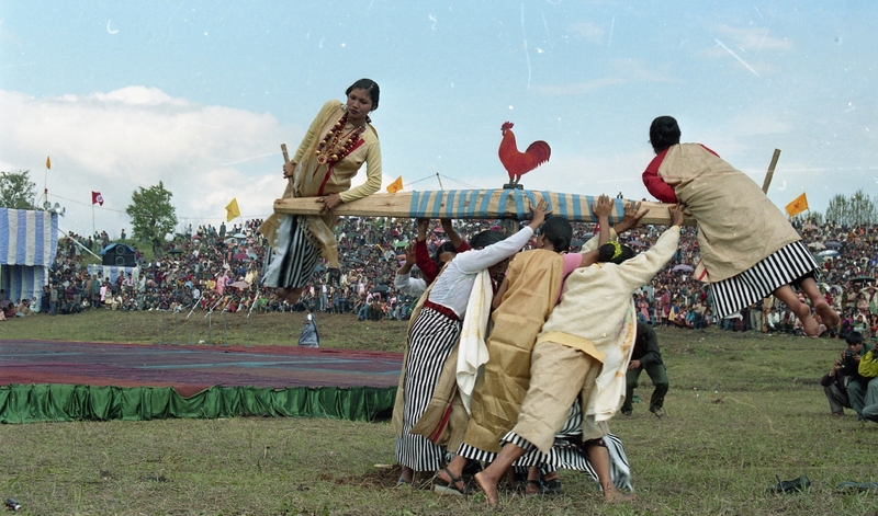 Celebrating "Ka Lympung Ki Khun Samla Seng Khasi Seiñ Raij Kaba Khadhynñiew" at Nartiang, 2004