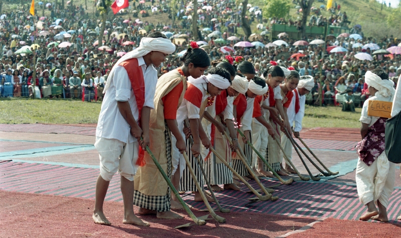 Celebrating "Ka Lympung Ki Khun Samla Seng Khasi Seiñ Raij Kaba Khadhynñiew" at Nartiang, 2004