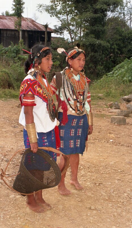 Ahmed Hossain with the Konyak Tribeswomen, Nagaland