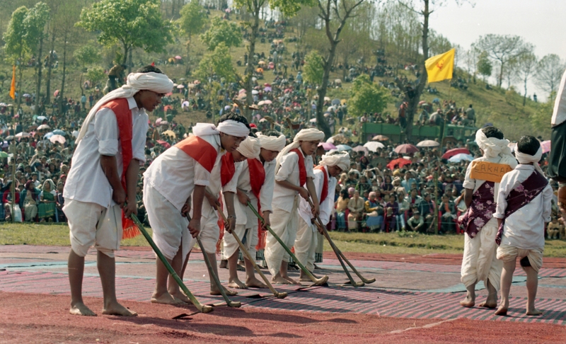 Celebrating "Ka Lympung Ki Khun Samla Seng Khasi Seiñ Raij Kaba Khadhynñiew" at Nartiang, 2004