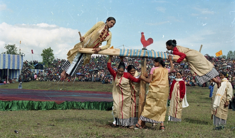 Celebrating "Ka Lympung Ki Khun Samla Seng Khasi Seiñ Raij Kaba Khadhynñiew" at Nartiang, 2004