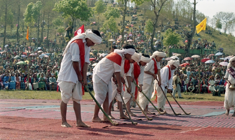 Celebrating "Ka Lympung Ki Khun Samla Seng Khasi Seiñ Raij Kaba Khadhynñiew" at Nartiang, 2004